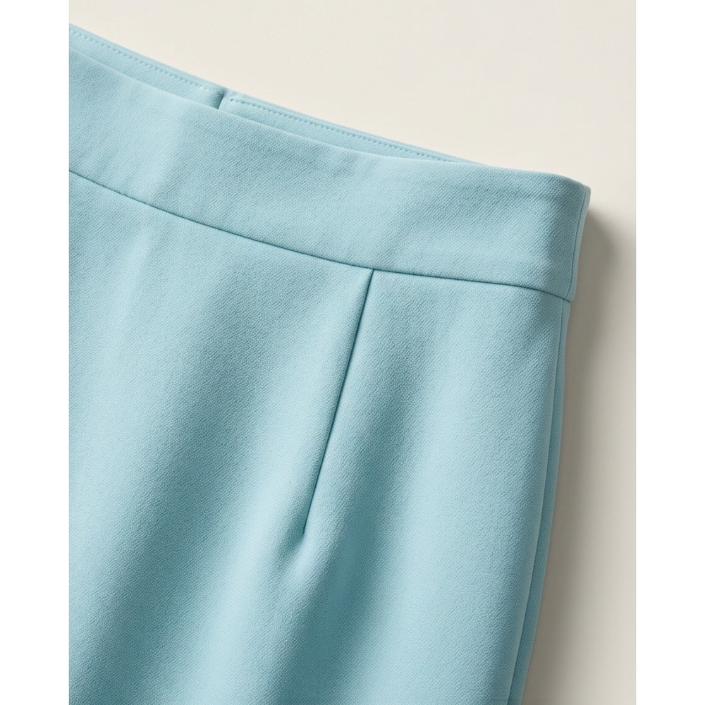Rena Rowan 10 Vintage 100% Silk Pencil Skirt Aqua Blue South Beach NWT - Picture 14 of 15